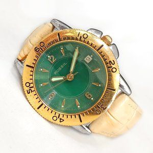 Vintage Fossil Dive Style Watch AM-1986 Green 30mm